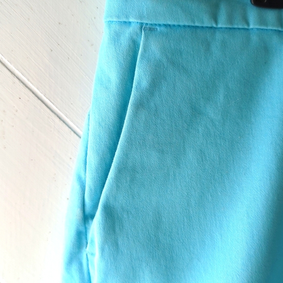 Crown and Ivy Women's Shelby Shorts Scalloped edge. Turquoise color. Size 12 - Picture 5 of 7